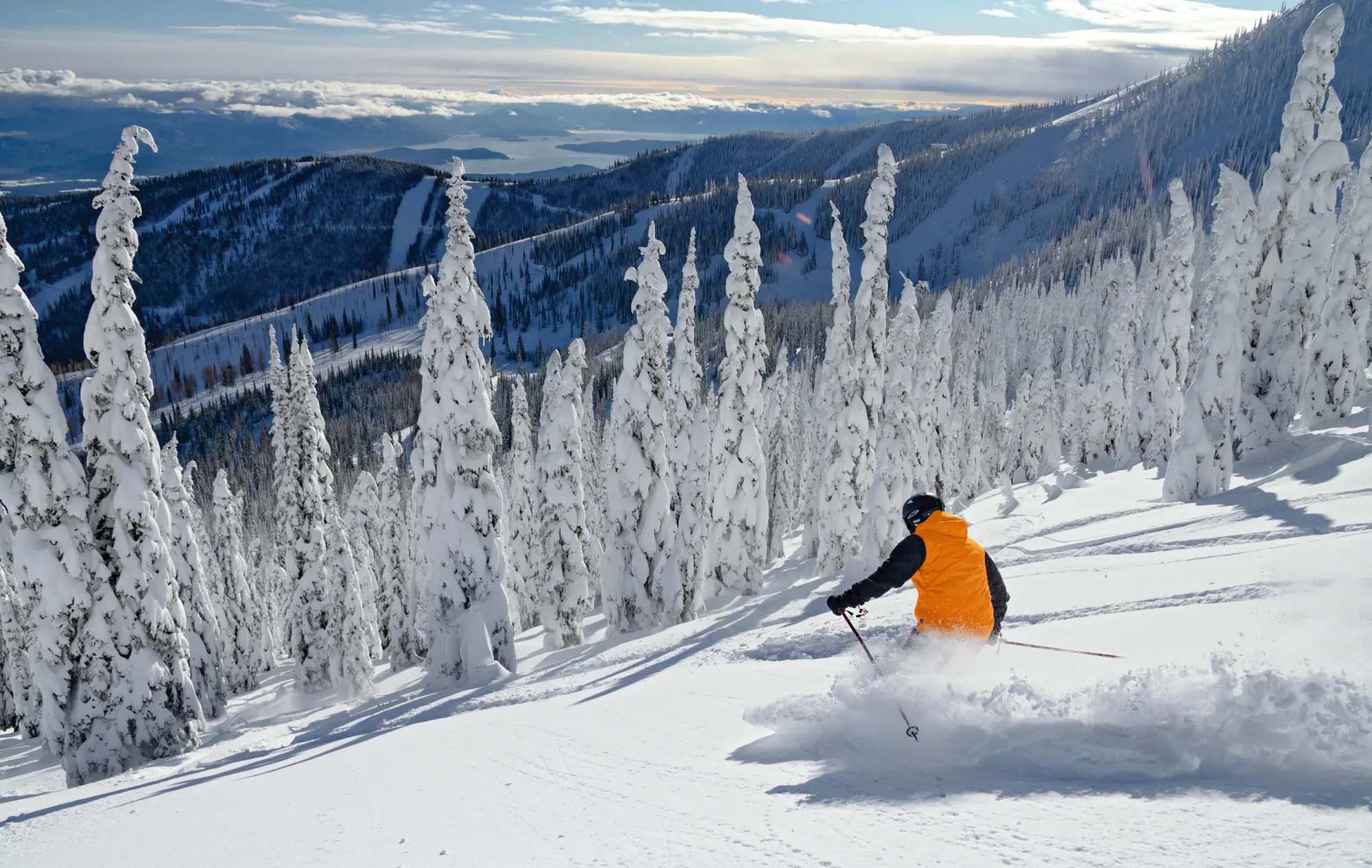Lake Pend Oreille seen from the top of Schweitzer Mountain